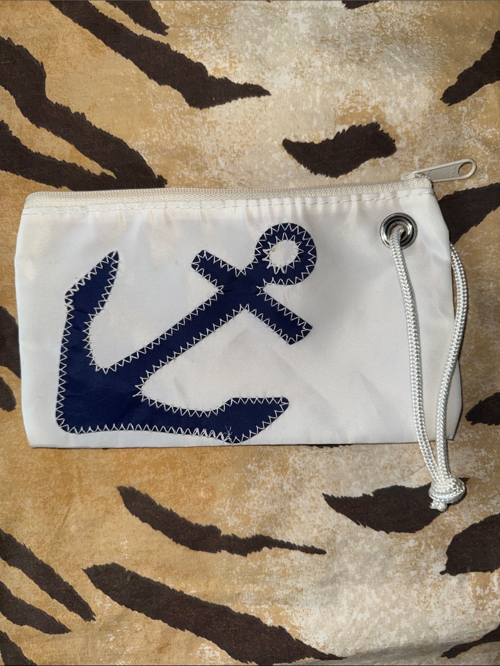 Sea Bags of Maine Navy Anchor Wristlet. Made in USA.